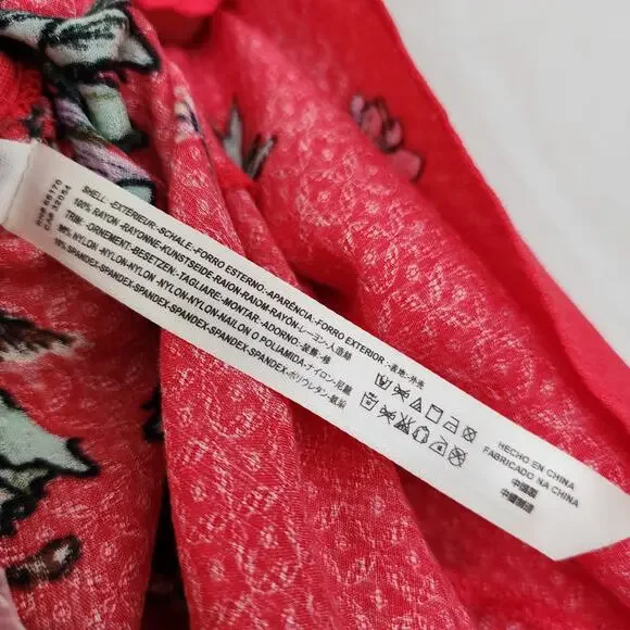 Free People Marsha Lace mini Dress Boho Goth Romantic Size XS red hot combo NWT - Picture 6 of 10